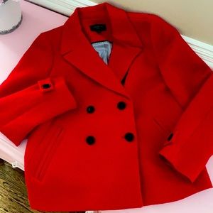 Red Talbots double breasted jacket, 12P,
